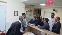 رصد میدانی خدمات درمانی با حضور دکتر رشیدی‌ پور سرپرست دانشگاه در بیمارستان امیرالمومنین(ع)